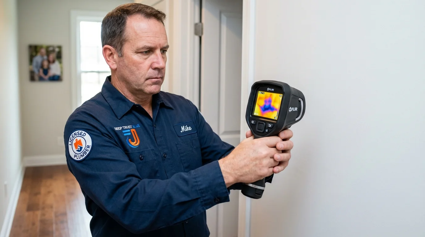 Thermal imaging leak detection by Johns Plumbing LLC in Thorsby