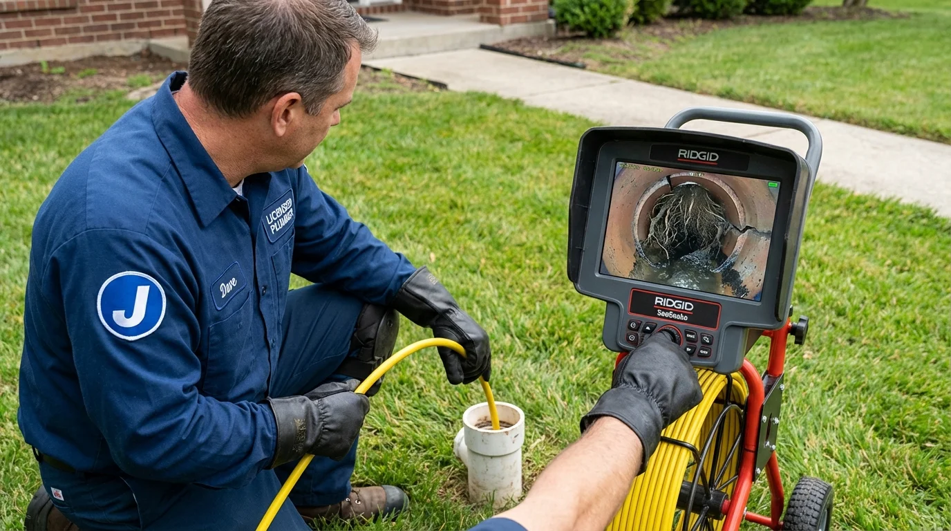 Sewer camera inspection being performed by Johns Plumbing LLC in Thorsby